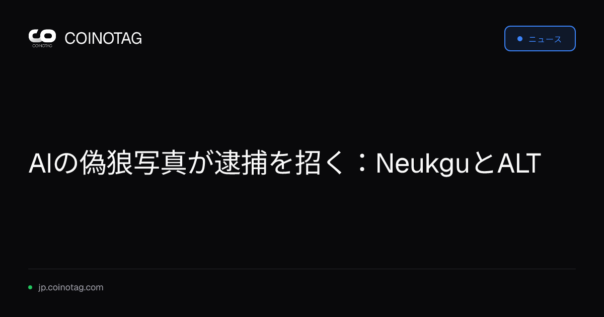 AIの偽狼写真が逮捕を招く：NeukguとALT