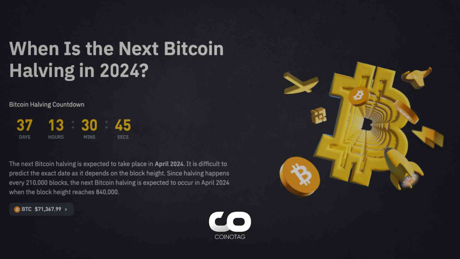 Bitcoin Halving Countdown 12 March